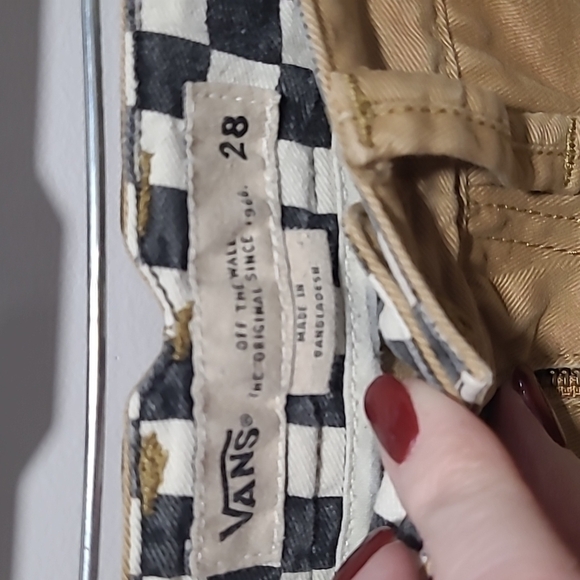 Vans sz 28 khaki tan joggers pants MP20 - Picture 2 of 5
